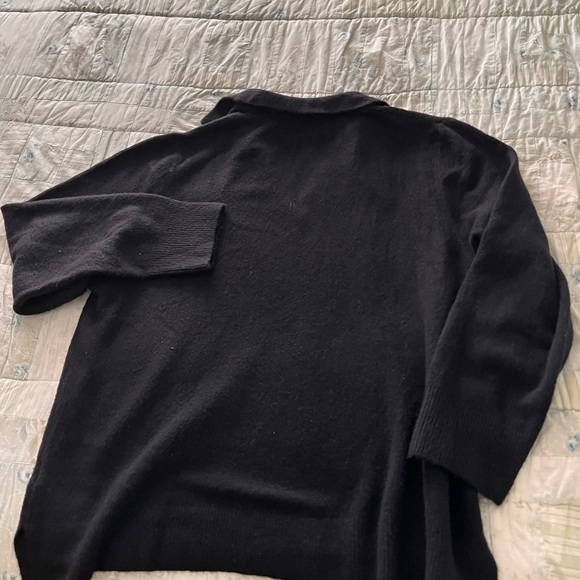 J. Crew Factory Sweater Polo in Extra Soft Yarn Black 2X (16/18) EUC - Picture 5 of 8